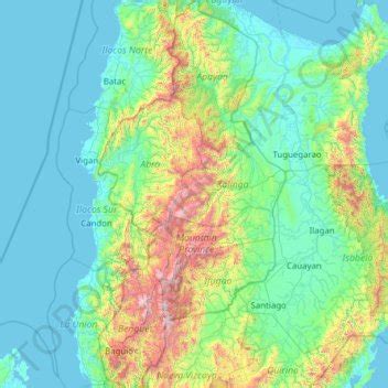 Baguio map satellite // Philippines, Cordillera Administrative Region.